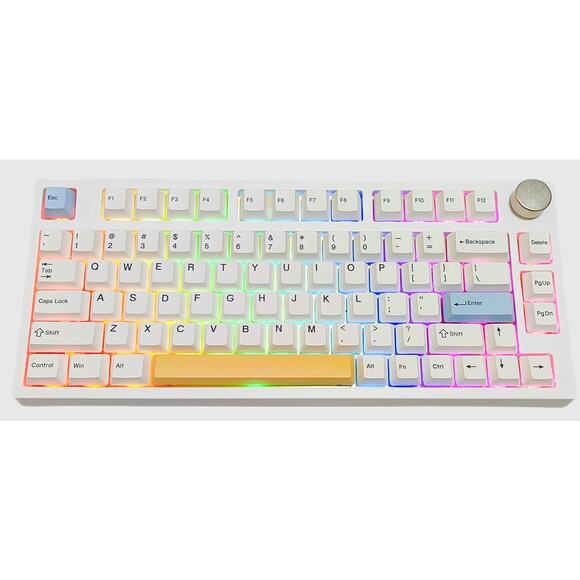 NJ80-AP Wireless Mechanical Keyboard w/ Knob Bluetooth Programmable Gaming NEW - Picture 1 of 7